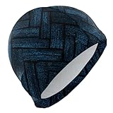 Gorros de baño Dark Blue Herbones para principiantes Gorros impermeables para cabello corto para mujeres Gorro de natación Protección del cabello y reducción de la resistencia al agua Gorra para nadar