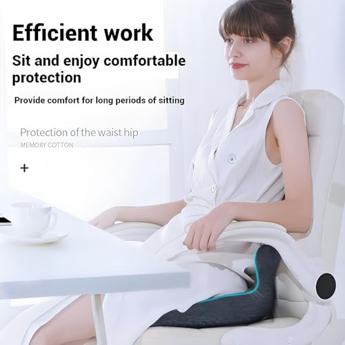 Gonexway Memory Foam Truck Seat Cushion for Truck Driver Ergonomic Driver Seat Cushion with Lumbar Support & Sciatica Relief, Ideal Car Seat Cushions for Driving & Semi Truck & Office Chair - Image 4
