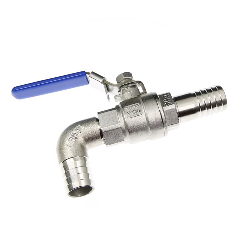 Adaptador para Grifo de depósito de Agua Válvula de Bola de Drenaje bidireccional de Acero Inoxidable 304 con Espiga for Manguera for Conector Adaptador de Agua(Through,32mmBSP132mm)
