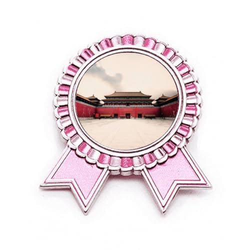 Broche rouge en porcelaine pour personnaliser une veste en métal