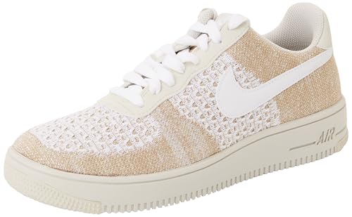 NIKE Homme AIR Force 1 Flyknit 2.0 Sneaker, Light Bone White Kaki Desert Kaki, 37.5 EU