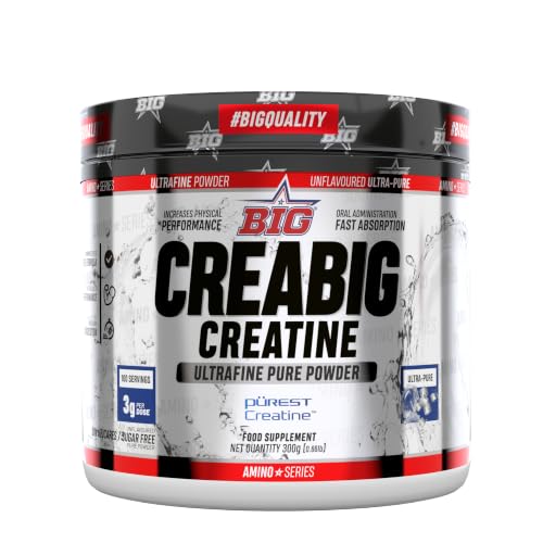 BIG Creabig Purest Creatina Monohidratada Neutra 300g | Creatina monohidratada de materia prima premium. Aumenta el rendimiento físico y mejora la recuperación muscular.