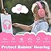 Hocazor HZ002 Baby Ear Protection, Noise Cancelling Headphones for Babies and Toddler 3 Months up to 24 Months, Baby Earmuffs for Fireworks, Sleeping, Concerts, Plane - Pink