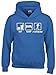 Produktbild Coole-Fun-T-Shirts EAT Sleep Fussball Kinder Sweatshirt mit Kapuze Hoodie blau-Weiss, Gr.140cm