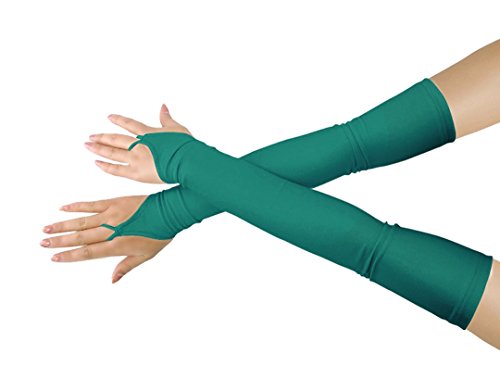 Stretchy Spandex Fingerless Over Elbow Cosplay Catsuit Opera Long Gloves Girls' Boys' Adults'