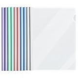VEGCOO 10 Pièces Transparent Reliure Dossier Baguette, Feuilles A4 Couverture De Rapports...