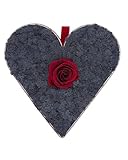 DIMOSA Coeur Lavender Rose Passion en tôle d'acier et véritable mousse de Renne, rose, parfait pour la Saint Valentin, le mariage, l'anniversaire, la fête des mères ou comme accessoire pour la maison