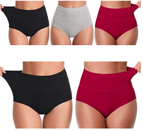 Women's Cotton Briefs (Pack of 3) (High Waist Panty_Assorted_4XL)-image-46