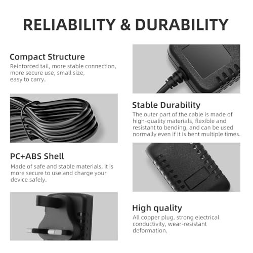 15W Echo Dot Power Supply, Charger for Alexa Echo Dot (3rd / 4th / 5th) Gen Dot with Clock Dot Kids Edition Echo Show 5 (1st & 2nd Gen) Echo Spot Echo Pop Fire TV Cube Power Cord - Image 2