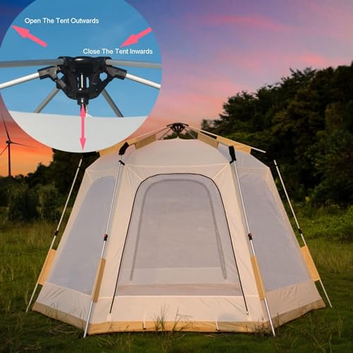 Carpa de camping impermeable portátil para 2-4 personas miniatura 4