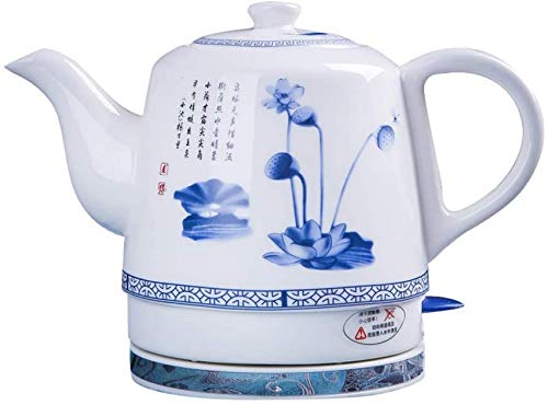 Bouilloire électrique en céramique 1,2L théière rétro sans fil 1000W