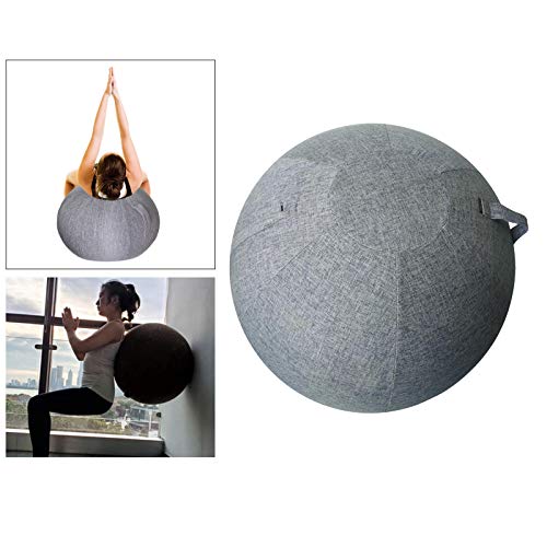 Tongina Cotton Blend 75cm Protective Cover for Sitting Ball Chair, Exercise Ball, Yoga Pilates Balls Protection Skin Wrap Accessories - Navy Blue - Thumbnail 3
