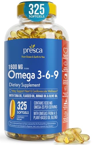Presca Omega 3-6-9 Dietary Supplement (325 ct...