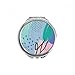 Happy s Art Pattern Hand Compact Mirror Round Portable Pocket Glass