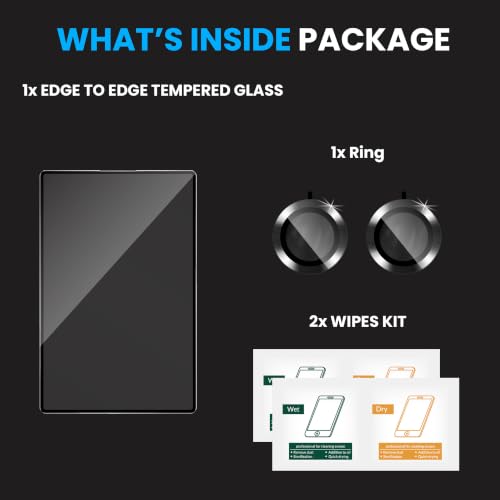 Image of FIRST MART Tempered Glass for Samsung Galaxy Z Fold 8 5G with Black Camera Ring Guard & Installation Kit | HD Clear Edge-to-Edge Screen Protector, Scratch Resistant, Case-Friendly | Pack of 1