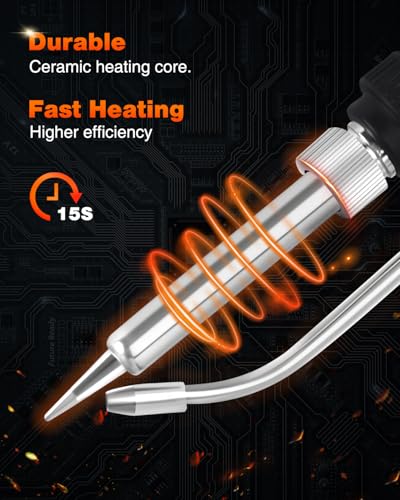 Soldering Iron Kit, NEWACALOX Soldering Gun Automatic Hand-held Solder gun Iron Kit Welding Tool, Desoldering Pump, Tweezers for Circuit Board, Home DIY, Electronic Repair - Image 4