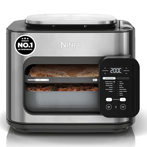 Ninja Combi 14-in-1 Multi-Cooker Air Fryer Oven (12.5L) – HyperSteam & Air Fry Technology, Cooks 3-Part Family Meals in 15 Mins, Healthy Oil-Free Cooking, Digital Display, Stainless Steel Cavity view 1