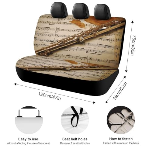Funda para asiento trasero de coche con ajuste universal elástico y protección total 2
