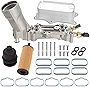 926-959 Engine Oil Filter Housing with Oil Cooler Sensors and Gaskets Upgraded Aluminum Kit Compatible with Chrysler 200 300, Dodge Charger Challenger Journey, Wrangler, Ram ProMaster 3.6L 6Cyl