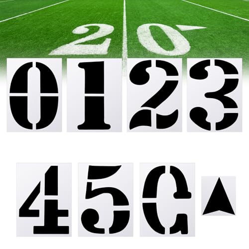 Motionchic 8 Pcs 42'' Football Field Number Stencil Kit Reusable Large Number Templates for Football...