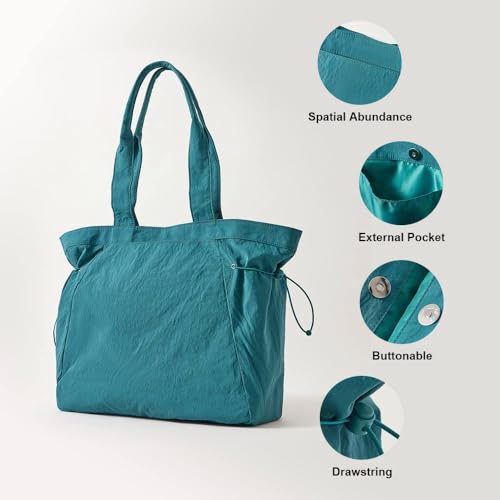 Image of VAKAER Tote Bag for Women, 18L Side Cinch Shopper Bag, Large Hobo Bag, Lightweight Shoulder Bags for Work, Workout, Travel