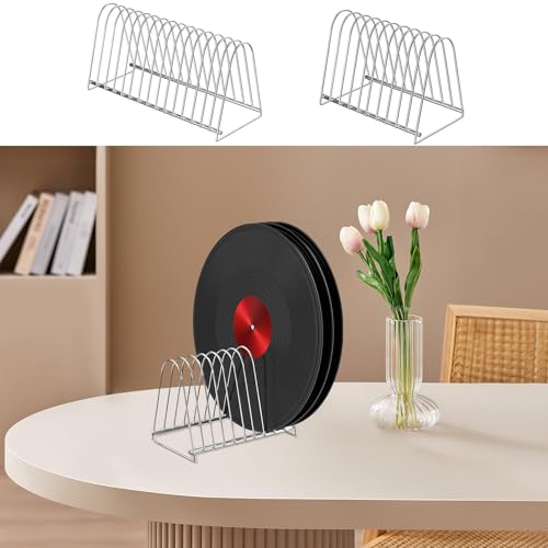 Soporte de vinilos triangular para decorar tu salón con discos y libros 6