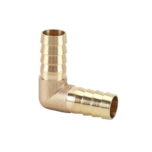 Hose Barb Adapter 1pc Right Angle Elbow Hose Pipe Fitting, Equal Reducing Barb Coupling, Copper Barbed Coupler Tube Adapter(12mm)