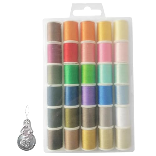 30 colores de hilos de coser de poliéster, 45 m por bobina, suministro duradero y abundante