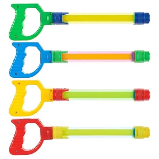 Prextex 4 Pack Water Shooter with Easy Grip Handles Fun Summer Toy for Kids Water Blaster