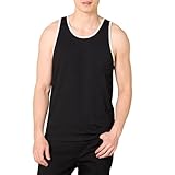 Amazon Essentials Slim-Fit Men's Tank, Black/White, X-Large - Casual Wear