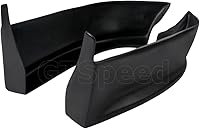 Vista 2 de Compatible con/Reemplazo para lamo de parachoques trasero, protectores de lamo trasero de poliuretano estilo SP, cubreruedas y salpicaderas negros