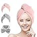 Hair Towel Wrap Turban Microfiber, Hair Drying Towels Quick Dry Hair Hat Drying Shower Head Towels Wrapped Bath Cap Anti Frizz Hair Care Dryer Towel for Women Girl Wet/Long/Curly/Thick Hair (3Pack)