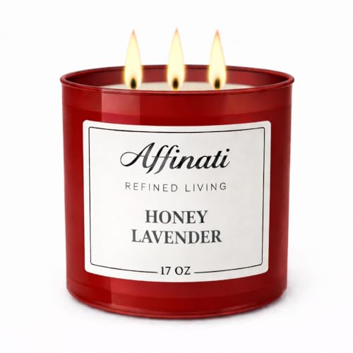 Honey Lavender 3-Wick Candle - Affinati 17 oz Luxury Soy