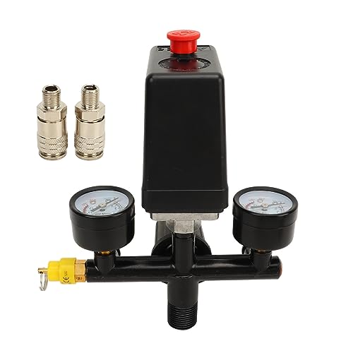 Baromètre pour outils pneumatiques avec pressostat automatique et raccord rapide allemand