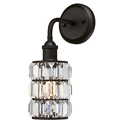 Westinghouse 6337500 Sophie One-Light Indoor Wall Fixture, Oil Rubbed Bronze Finish with Crystal Prism Glass