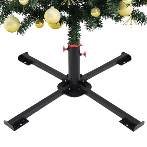Uhngw Soporte para árbol de Navidad,Soportes para árbol de Navidad | Base Plegable para árbol Artificial,Pata de árbol de Navidad de Repuesto de Metal, Suministros de árbol de Navidad para jardín,