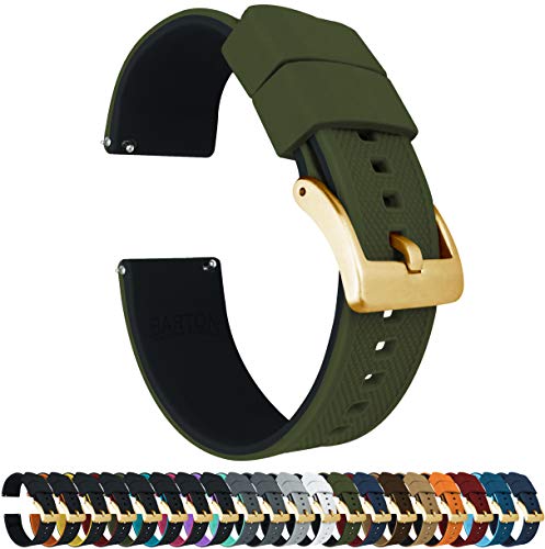 Image of BARTON Elite Silicone Watch Bands - Gold Buckle Quick Release