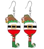 JMHACHY Christmas Earrings for Women Dangling - Funny Goblet Elf Earrings Christmas, Cute Lightweight Acrylic Xmas Ornament, Festive Christmas Parties Present for Girls