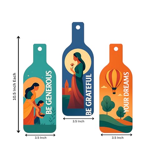 Image of GiftOday Be Generous Be Grateful Your Dreams Wooden Wall Hanging for Home Decor | Decoration Items for Livingroom | Modern Artwork Item for Office | Decorative Mdf Wall Hanger Artwork (Set of 3)