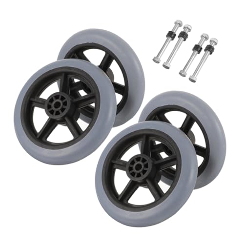PACKOVE 4pcs Heavy Duty Wheelchair Front Wheel Replacement Caster Wheels Nonslip Accessory for Enhanced Maneuverability and Stability Various Settings Durable and Versatile Wheelchair