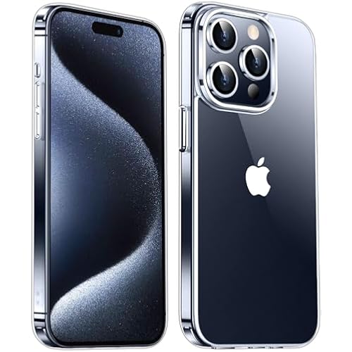 Temdan Designed for iPhone 15 Pro Max Case Clear, [Crystal Clear][Anti-Yellowing][Military-Grade Drop Protection] Slim Shockproof Protective Cover Phone Case for iPhone 15 Pro Max 6.7"