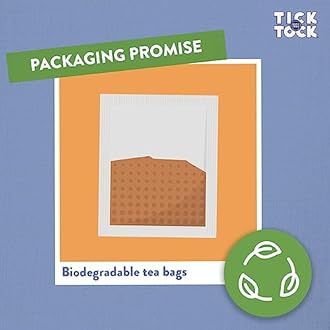 Tick Tock Organic Rooibos Tea Bags, Caffeine-Free, Pack of 4 x 40 (160 Teabags), Biodegradable, Redbush Tea Bags