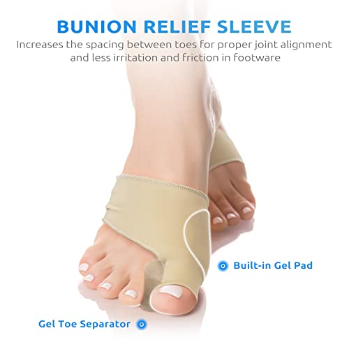 Doeplex Bunion Corrector Kit For Women & Men 7Pcs, Adjustable Bunion Splint, Big Toe Straightener, Sleeve And Toe Stretch Strap For Pain Relief, Hallux Valgus Brace For Day/Night Support #TOP3