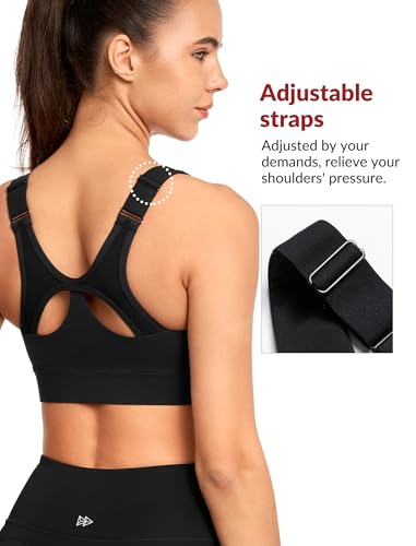 Yvette Adjustable Sports Bras for Women High Impact Front Zip Mesh Supportive Bras for Large Bust Plus Size3