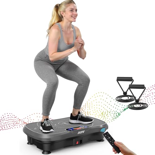 Image of AXV Vibration Plate Fitness Platform Exercise Machine Vibrating Shaking Full Body Shaker Workout Vibrate Stand Shake Board Sport for Weight Loss Fat Burner for Gym Home Office