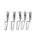 BESPORTBLE Fishing Swivels 10pcs Stainless Steel Fishing Swivel with Safety Interlock Snaps Rolling Fishing Swivel Snaps 48mm