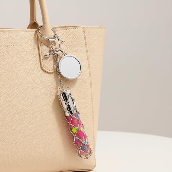 Image of Mini Backpack Keychain for Women & Girls | Cute PU Leather Purse Charm Keyring with Wrist Strap & Metal Hook | Fashion Bag for Handbags, Backpacks, Car Keys & Accessories