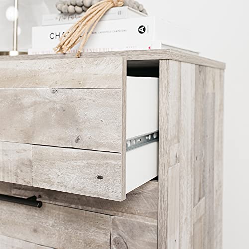 Signature Design by Ashley Neilsville Industrial 4 Drawer Chest of Drawers, Whitewash - Image 5