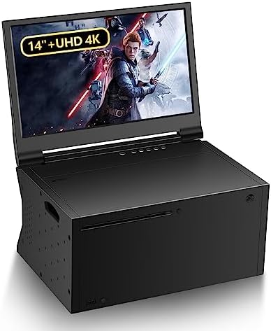 G-STORY 14‘’ Portable Monitor for Xbox Series X 4K Portable Gaming Monitor IPS Screen for Xbox Series X（not Included） with Two HDMI, HDR, Freesync Game Mode Travel (14“&4K for Xbox Series X)