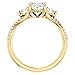 Yellow Gold Moissanite Rings for Women, 3 CT Colorless VVS1 Clarity Moissanite Diamond Sterling Silver Rings Stackable Eternity Ring Moissanite Wedding Ringd Size 3-12 (5)
